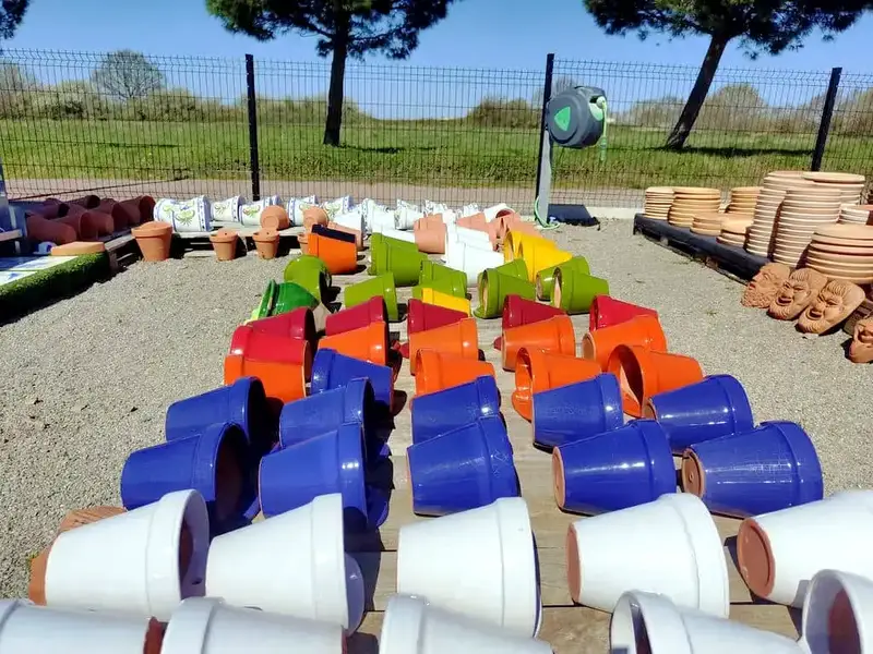 Pots couchés colorés