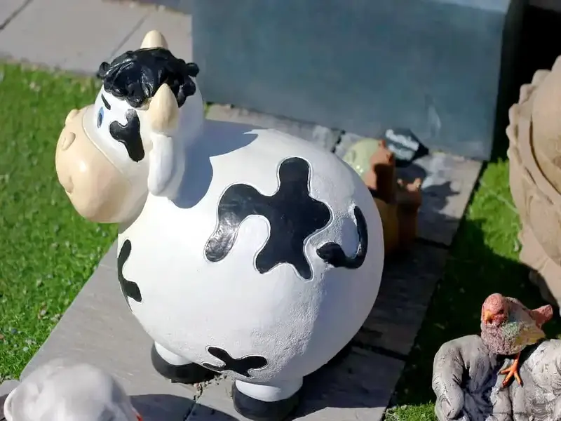 Vache décorative terrasse